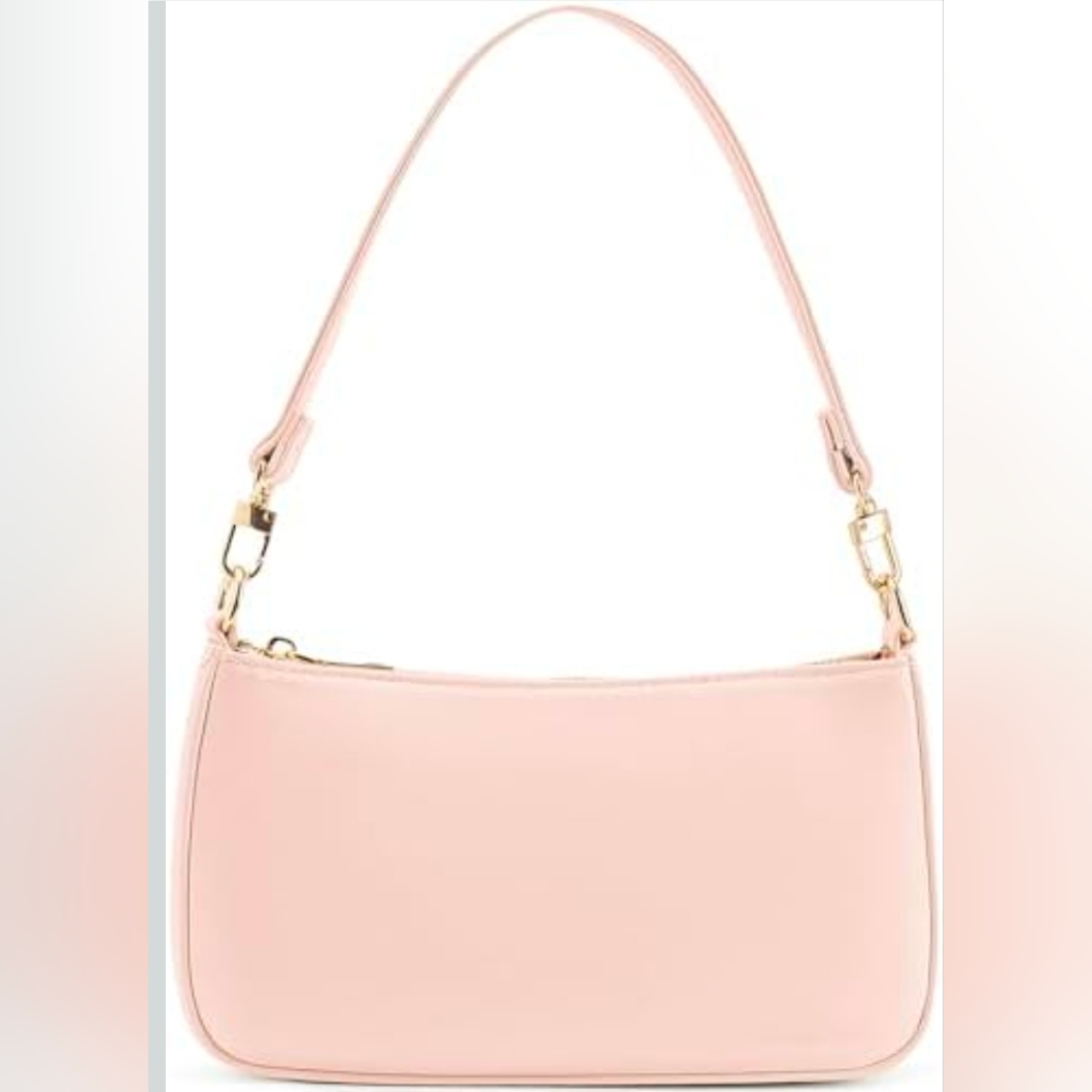 Niueimee Zhou Light Pink Shoulder Bag With Interchangable Crossbody Strap
